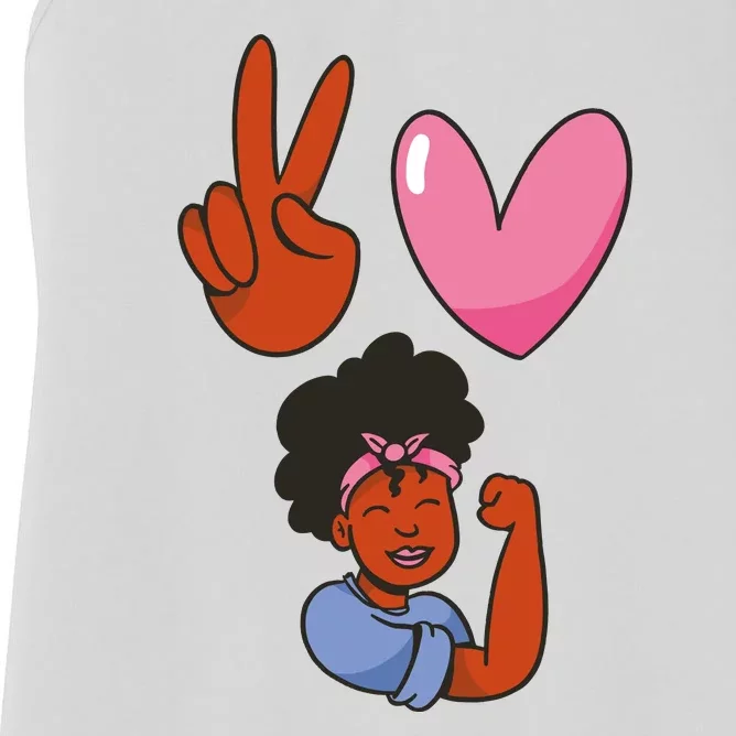 Peace Love Melanin Women's Racerback Tank