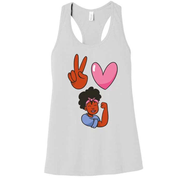 Peace Love Melanin Women's Racerback Tank