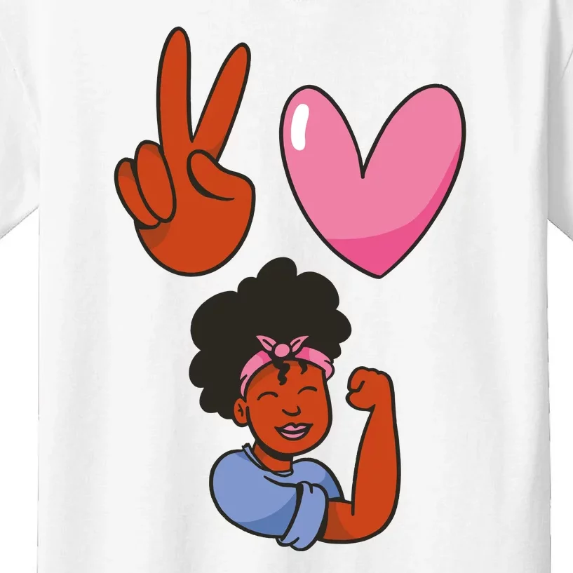 Peace Love Melanin Kids T-Shirt