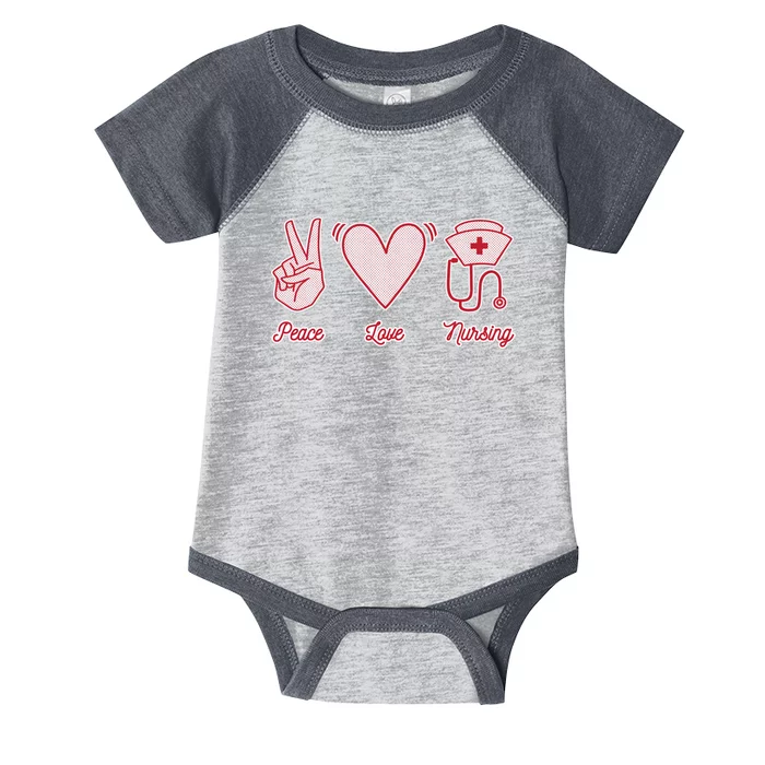 Peace Love Nursing Infant Baby Jersey Bodysuit