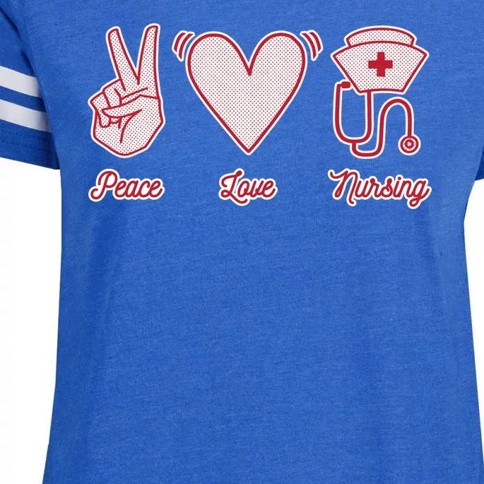 Peace Love Nursing Enza Ladies Jersey Football T-Shirt