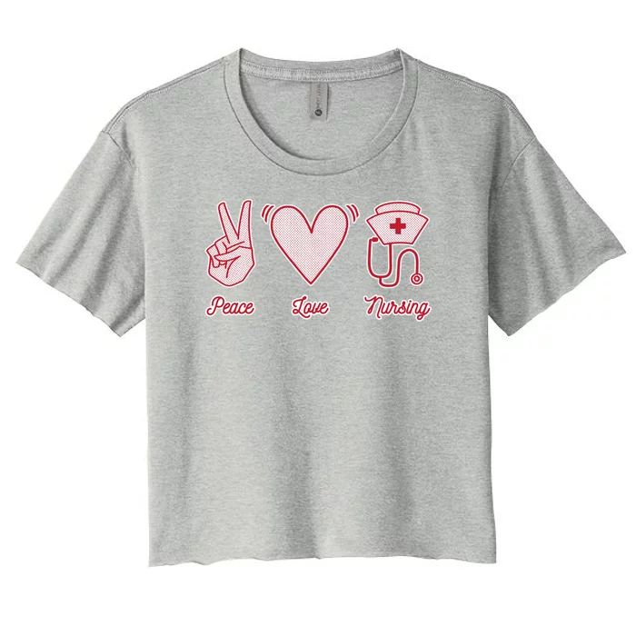 Peace Love Nursing Women's Crop Top Tee