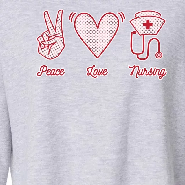 Peace Love Nursing Cropped Pullover Crew