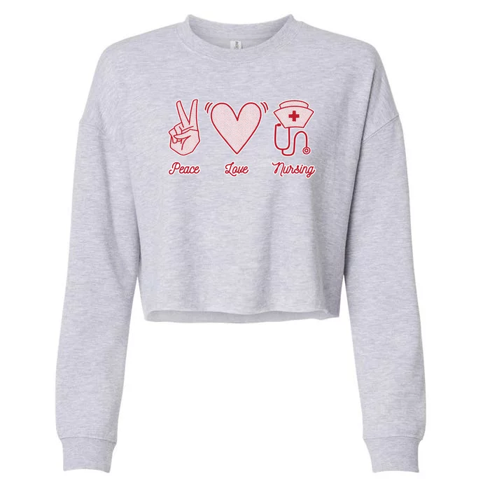 Peace Love Nursing Cropped Pullover Crew