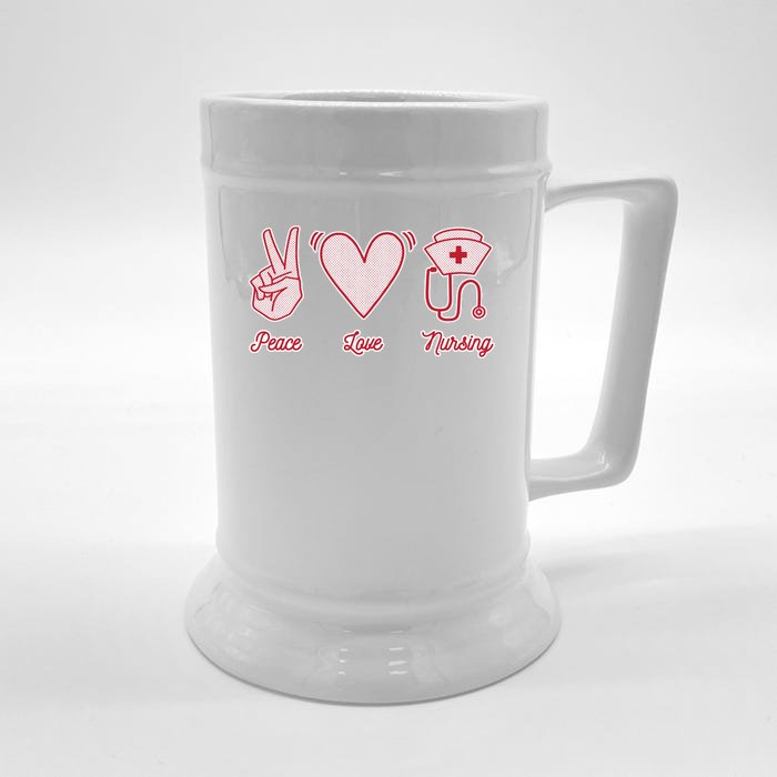 Peace Love Nursing Front & Back Beer Stein