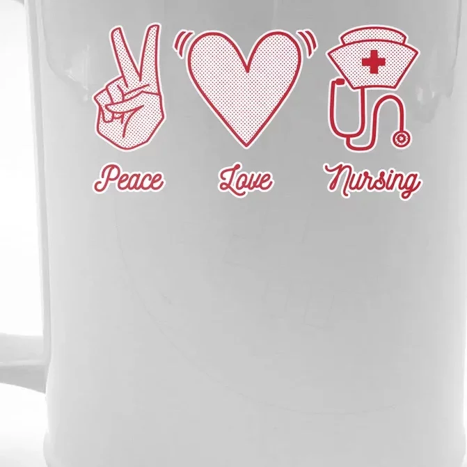 Peace Love Nursing Front & Back Beer Stein