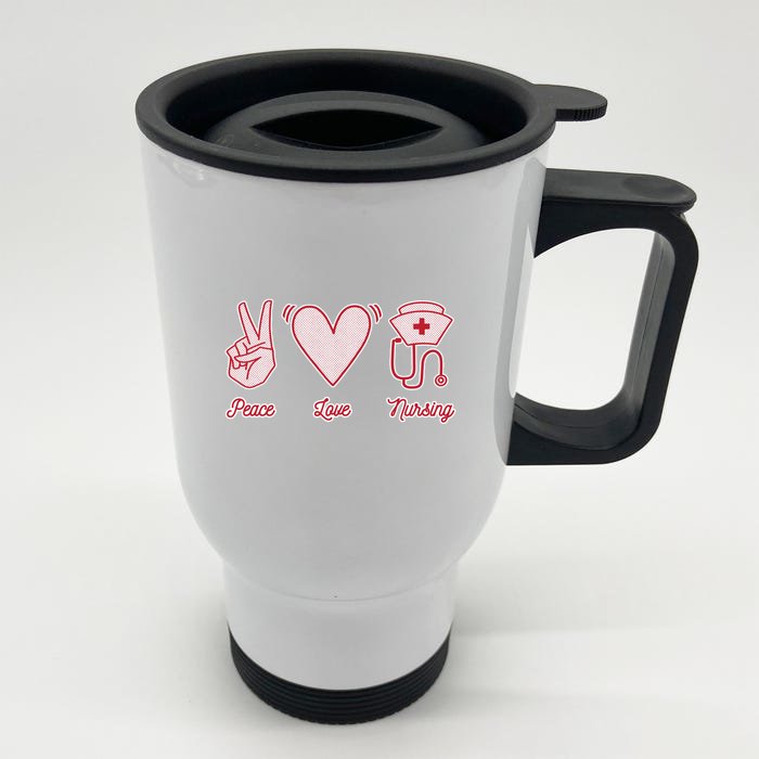 Peace Love Nursing Front & Back Stainless Steel Travel Mug