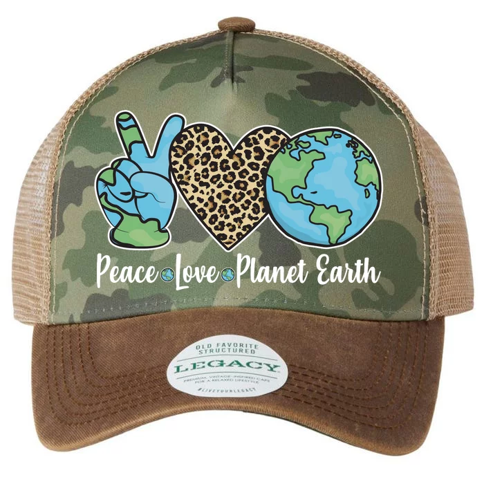 Peace Love Planet Earth Celebrate Earth Day Legacy Tie Dye Trucker Hat