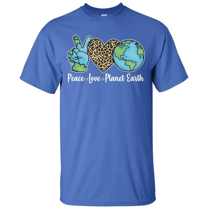 Peace Love Planet Earth Celebrate Earth Day Tall T-Shirt