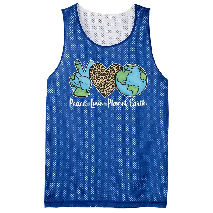 Peace Love Planet Earth Celebrate Earth Day Mesh Reversible Basketball Jersey Tank