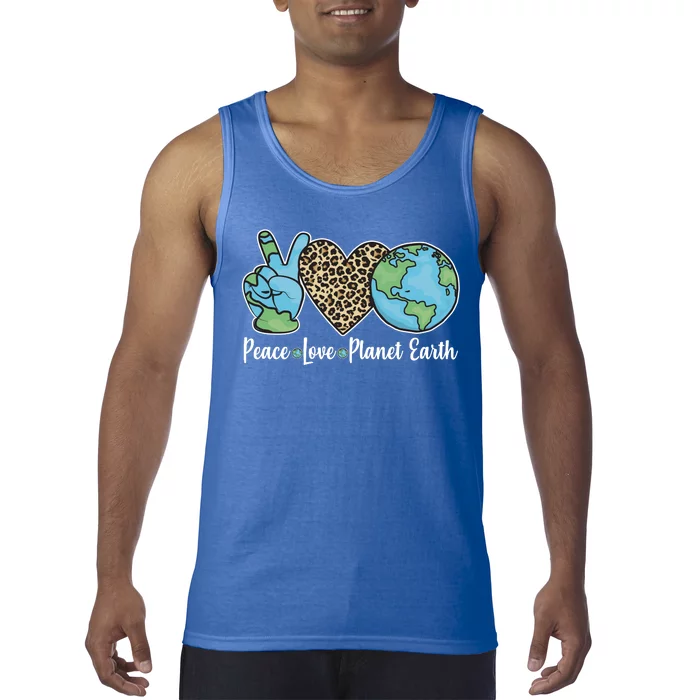 Peace Love Planet Earth Celebrate Earth Day Tank Top