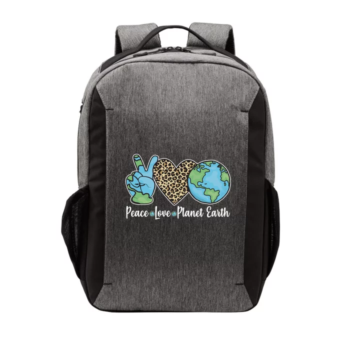 Peace Love Planet Earth Celebrate Earth Day Vector Backpack