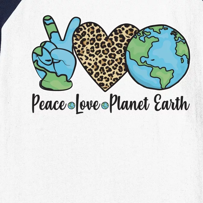 Peace Love Planet Earth Celebrate Earth Day Baseball Sleeve Shirt