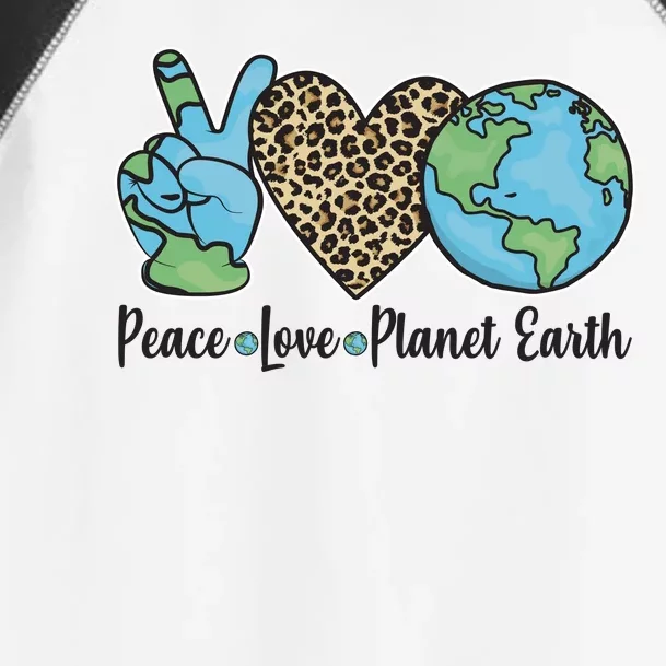 Peace Love Planet Earth Celebrate Earth Day Toddler Fine Jersey T-Shirt