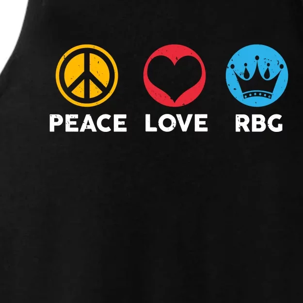 Peace Love RBG Ruth Bader Ginsburg Tribute Ladies Tri-Blend Wicking Tank