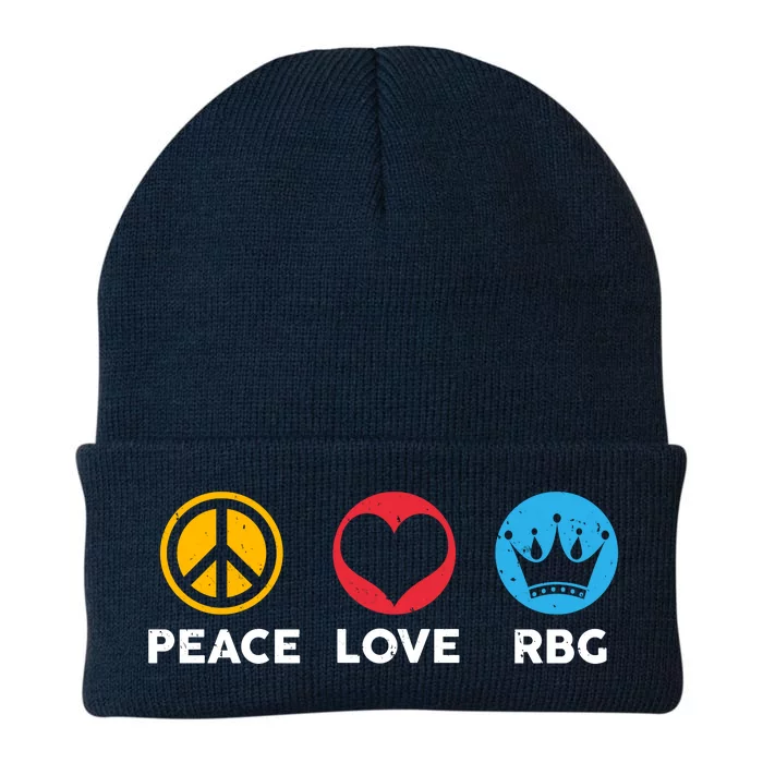 Peace Love RBG Ruth Bader Ginsburg Tribute Knit Cap Winter Beanie