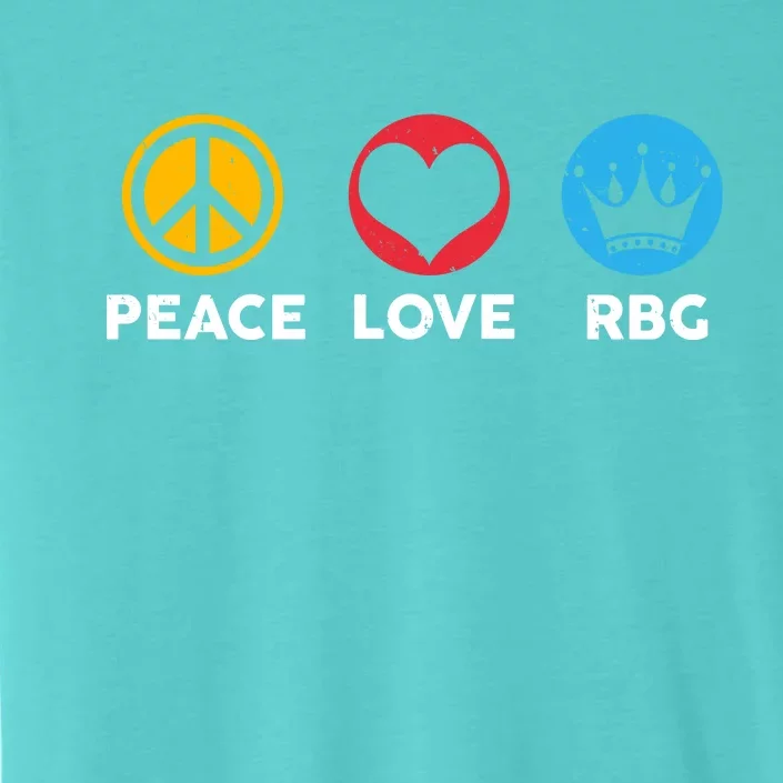 Peace Love RBG Ruth Bader Ginsburg Tribute ChromaSoft Performance T-Shirt