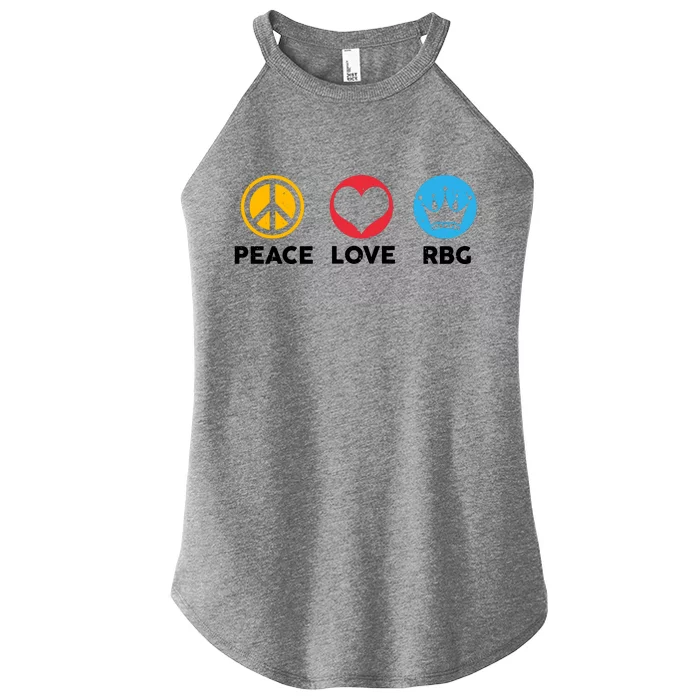 Peace Love RBG Ruth Bader Ginsburg Tribute Women’s Perfect Tri Rocker Tank