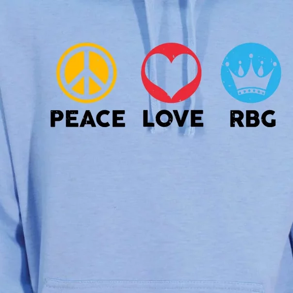 Peace Love RBG Ruth Bader Ginsburg Tribute Unisex Surf Hoodie