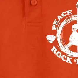 Peace Love Rock 'N' Roll Dry Zone Grid Performance Polo