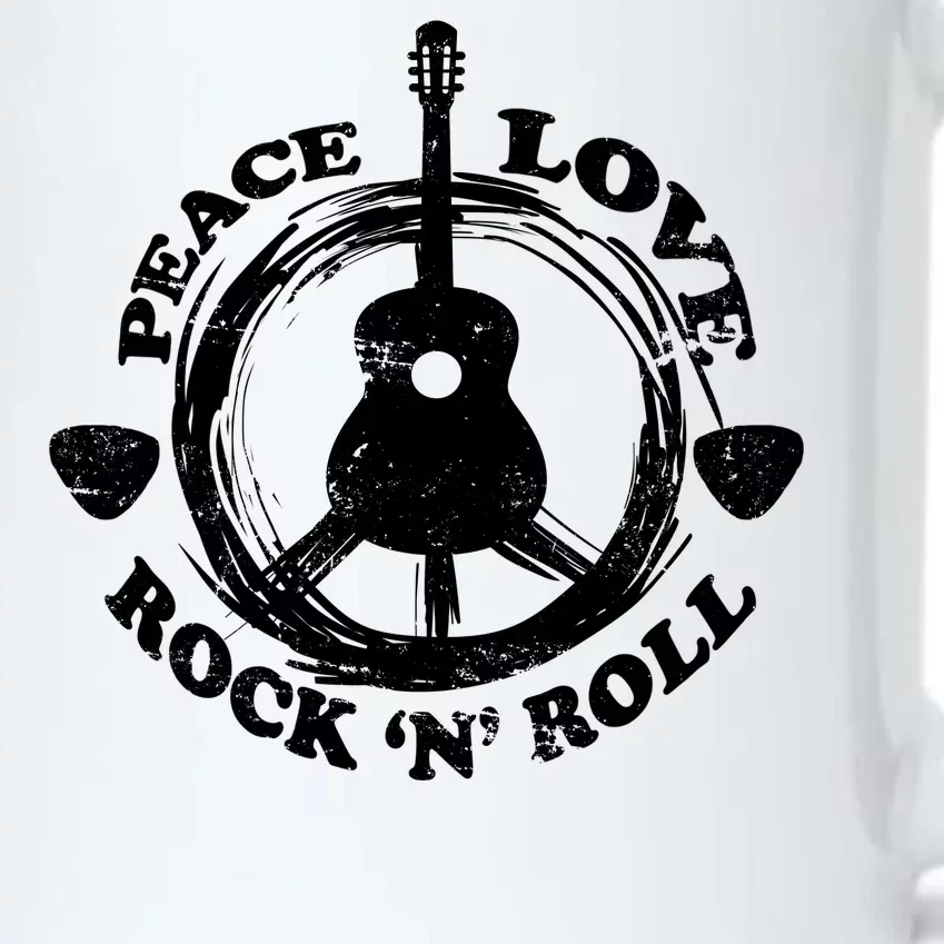 Peace Love Rock 'N' Roll Black Color Changing Mug