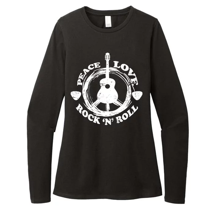 Peace Love Rock 'N' Roll Womens CVC Long Sleeve Shirt