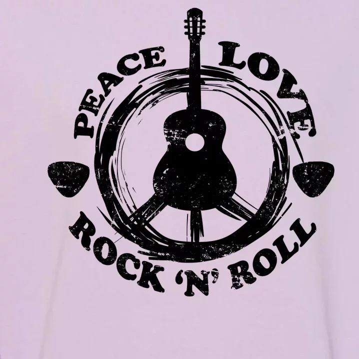 Peace Love Rock 'N' Roll Garment-Dyed Sweatshirt