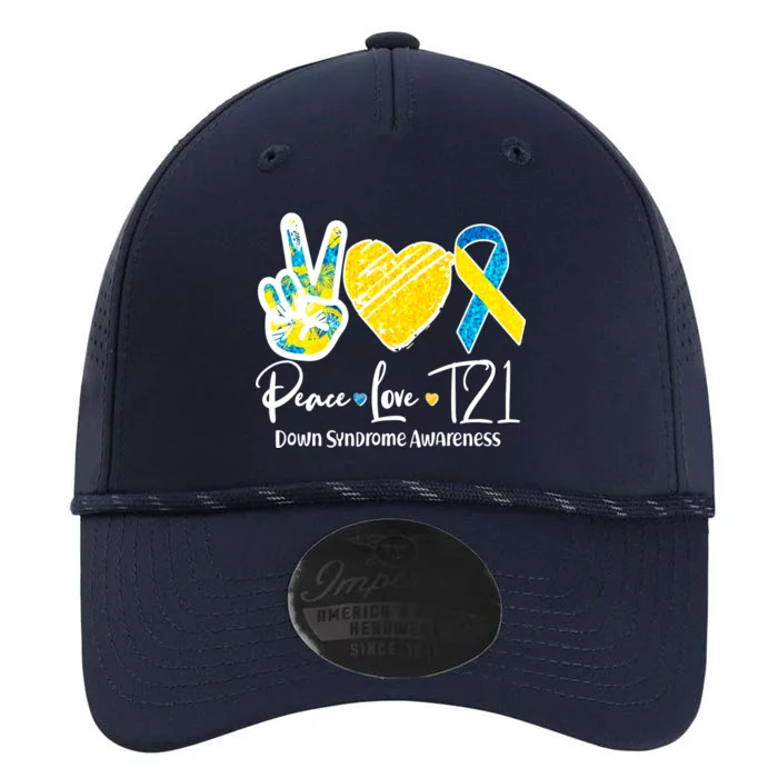 Peace Love T21 Down Syndrome Awareness Performance The Dyno Cap