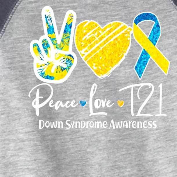 Peace Love T21 Down Syndrome Awareness Toddler Fine Jersey T-Shirt