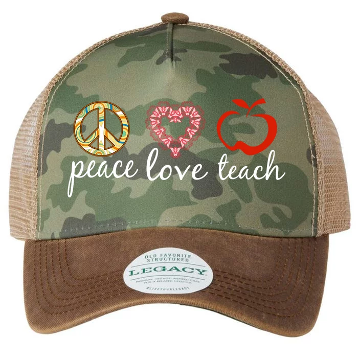 Peace Love Teach Legacy Tie Dye Trucker Hat