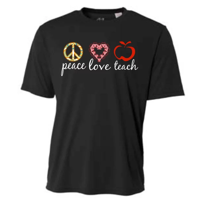 Peace Love Teach Cooling Performance Crew T-Shirt