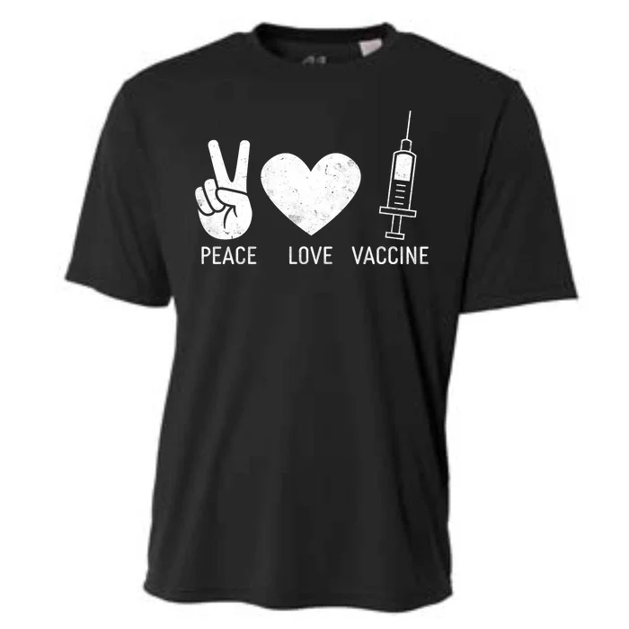 Peace Love Vaccine Shot Cooling Performance Crew T-Shirt