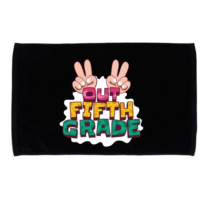 Peace Out Fifth Grade Microfiber Hand Towel