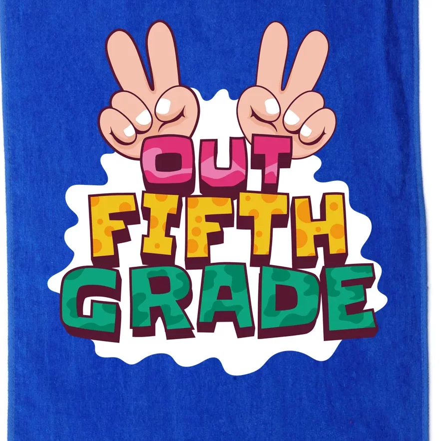 Peace Out Fifth Grade Platinum Collection Golf Towel