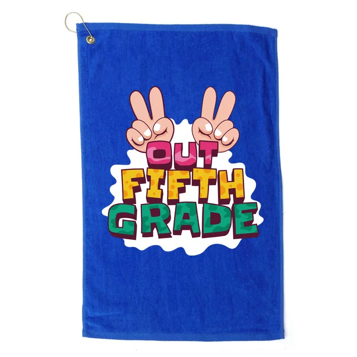 Peace Out Fifth Grade Platinum Collection Golf Towel