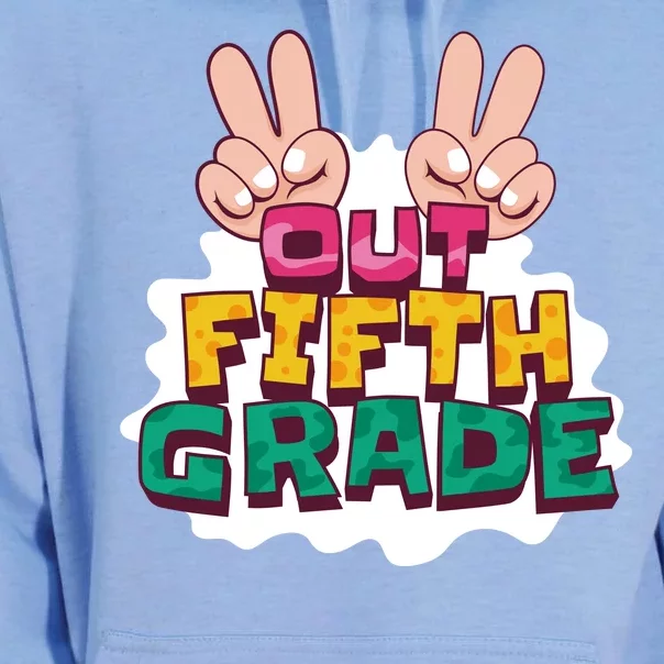 Peace Out Fifth Grade Unisex Surf Hoodie