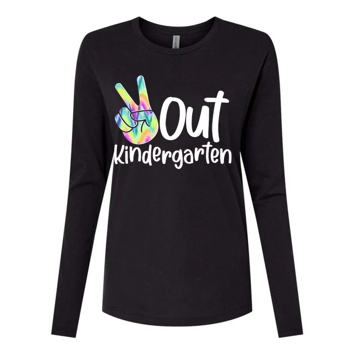 Peace Out Kindergarten Womens Cotton Relaxed Long Sleeve T-Shirt