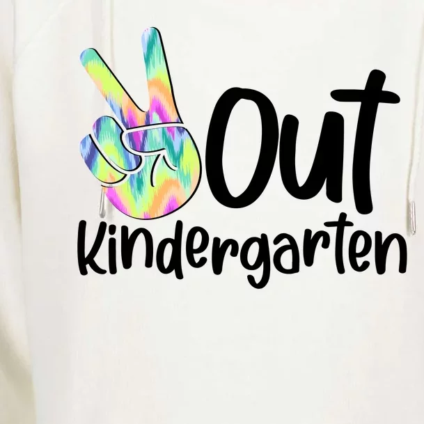 Peace Out Kindergarten Womens Funnel Neck Pullover Hood