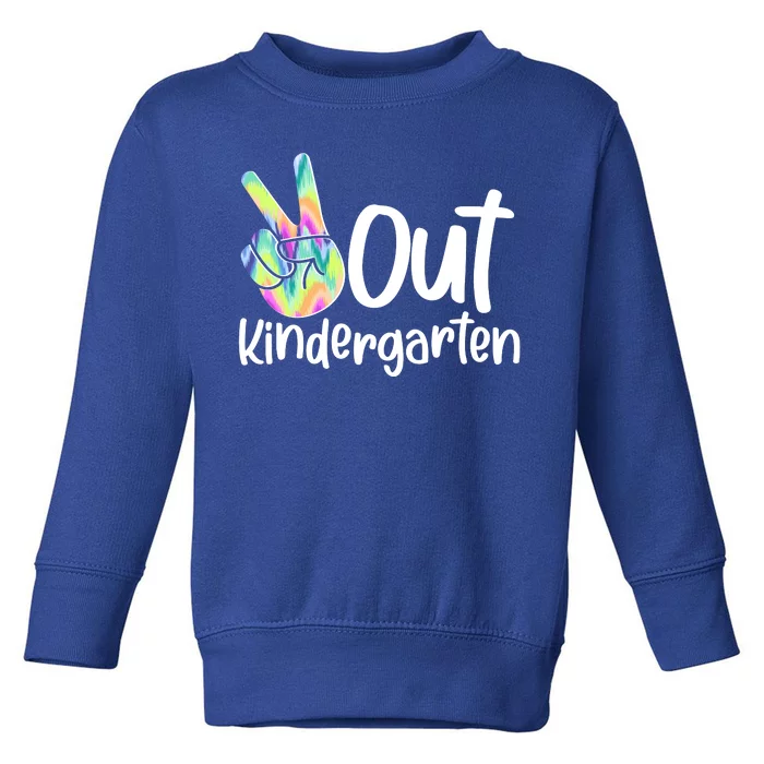 Peace Out Kindergarten Toddler Sweatshirt