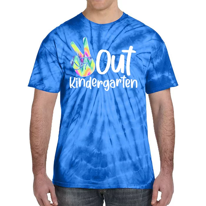 Peace Out Kindergarten Tie-Dye T-Shirt