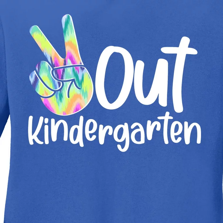 Peace Out Kindergarten Ladies Long Sleeve Shirt