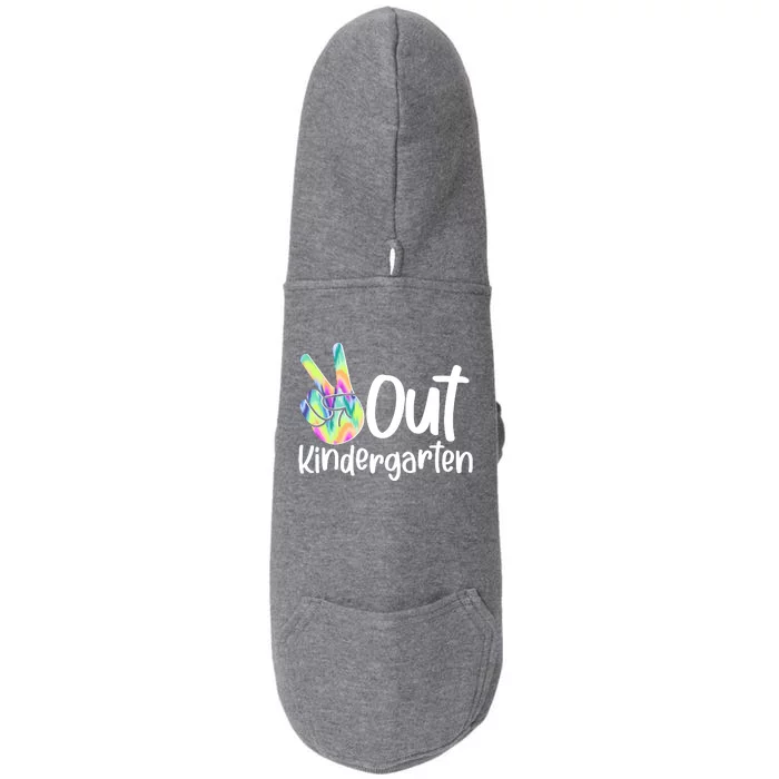 Peace Out Kindergarten Doggie 3-End Fleece Hoodie