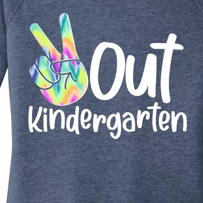 Peace Out Kindergarten Women's Perfect Tri Tunic Long Sleeve Shirt