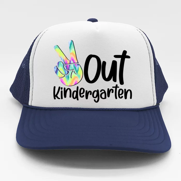 Peace Out Kindergarten Trucker Hat