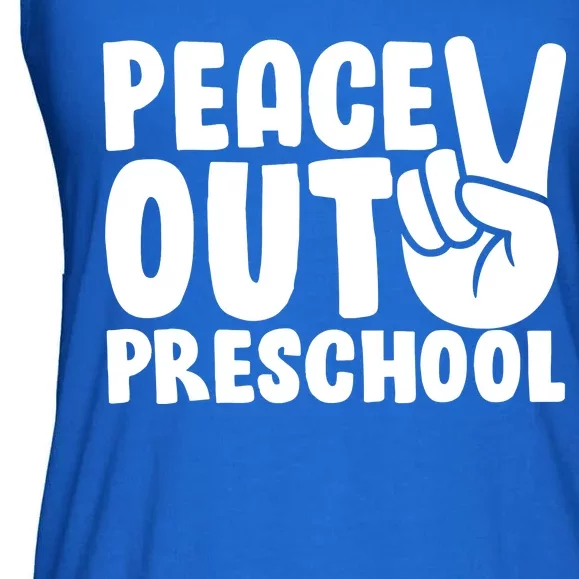 Peace Out Preschool Ladies Essential Flowy Tank