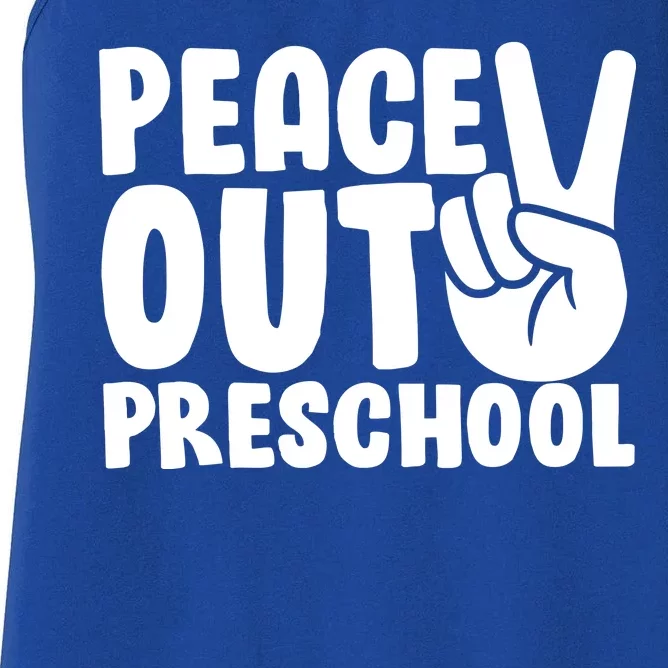 Peace Out Preschool Women's Racerback Tank