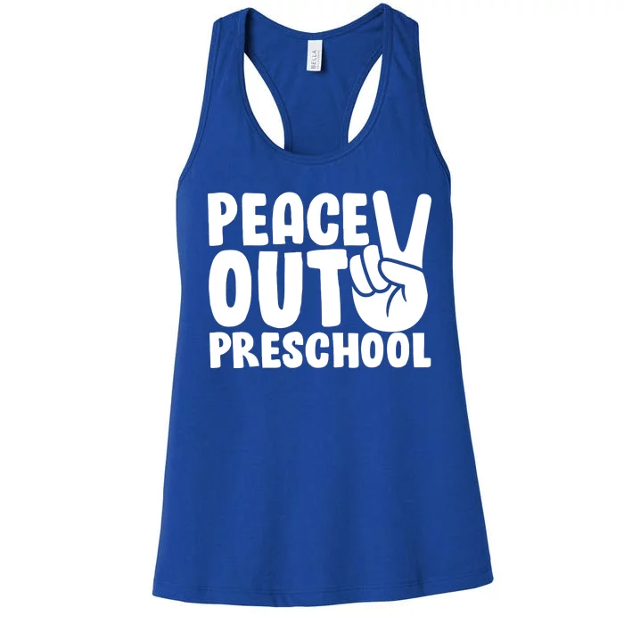 Peace Out Preschool Women's Racerback Tank