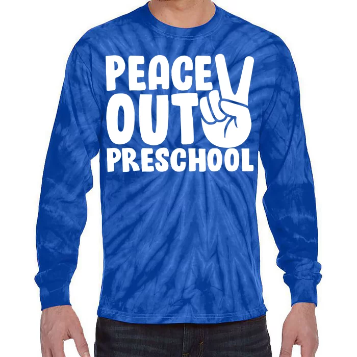 Peace Out Preschool Tie-Dye Long Sleeve Shirt