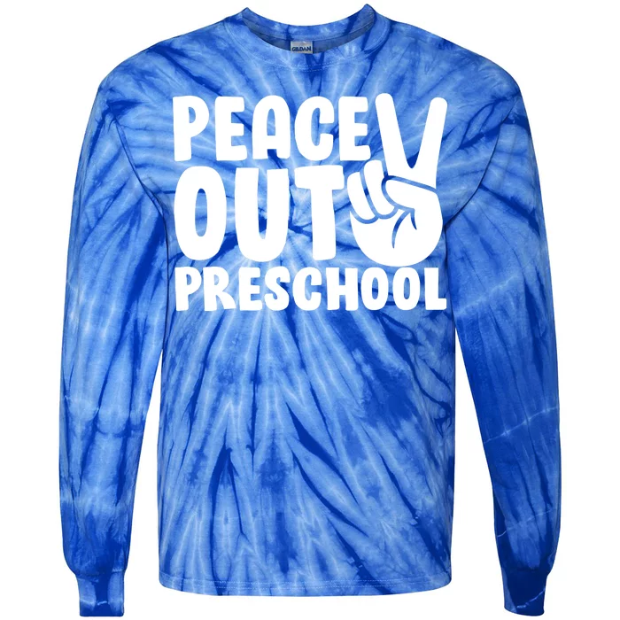 Peace Out Preschool Tie-Dye Long Sleeve Shirt