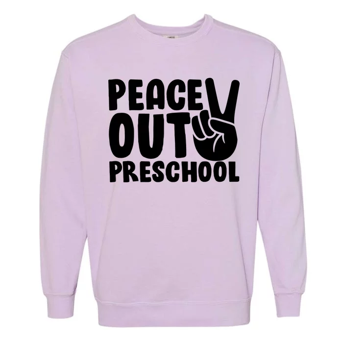 Peace Out Preschool Garment-Dyed Sweatshirt